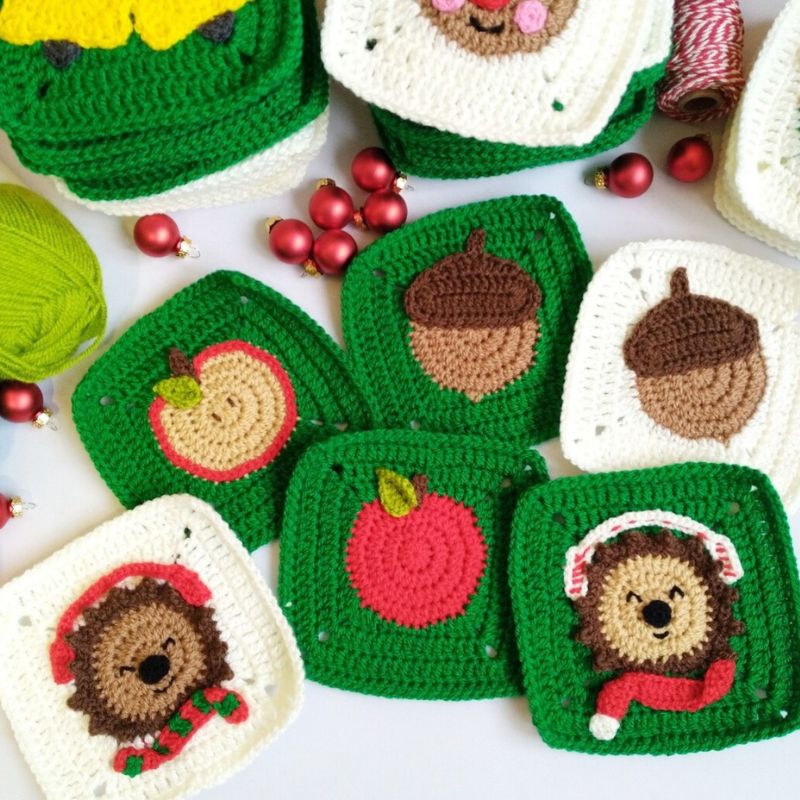 Christmas Granny Squares Crochet Pattern Bundle