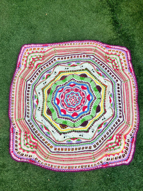 Petal Mandala Crochet Blanket Pattern