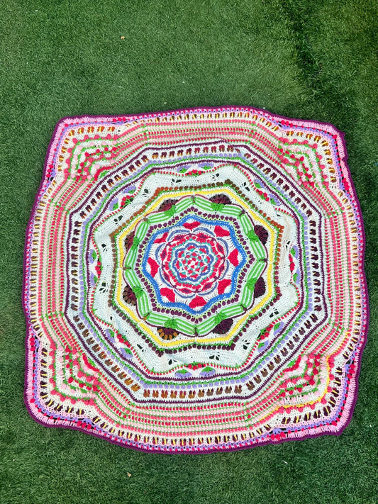 Petal Mandala Crochet Blanket Pattern