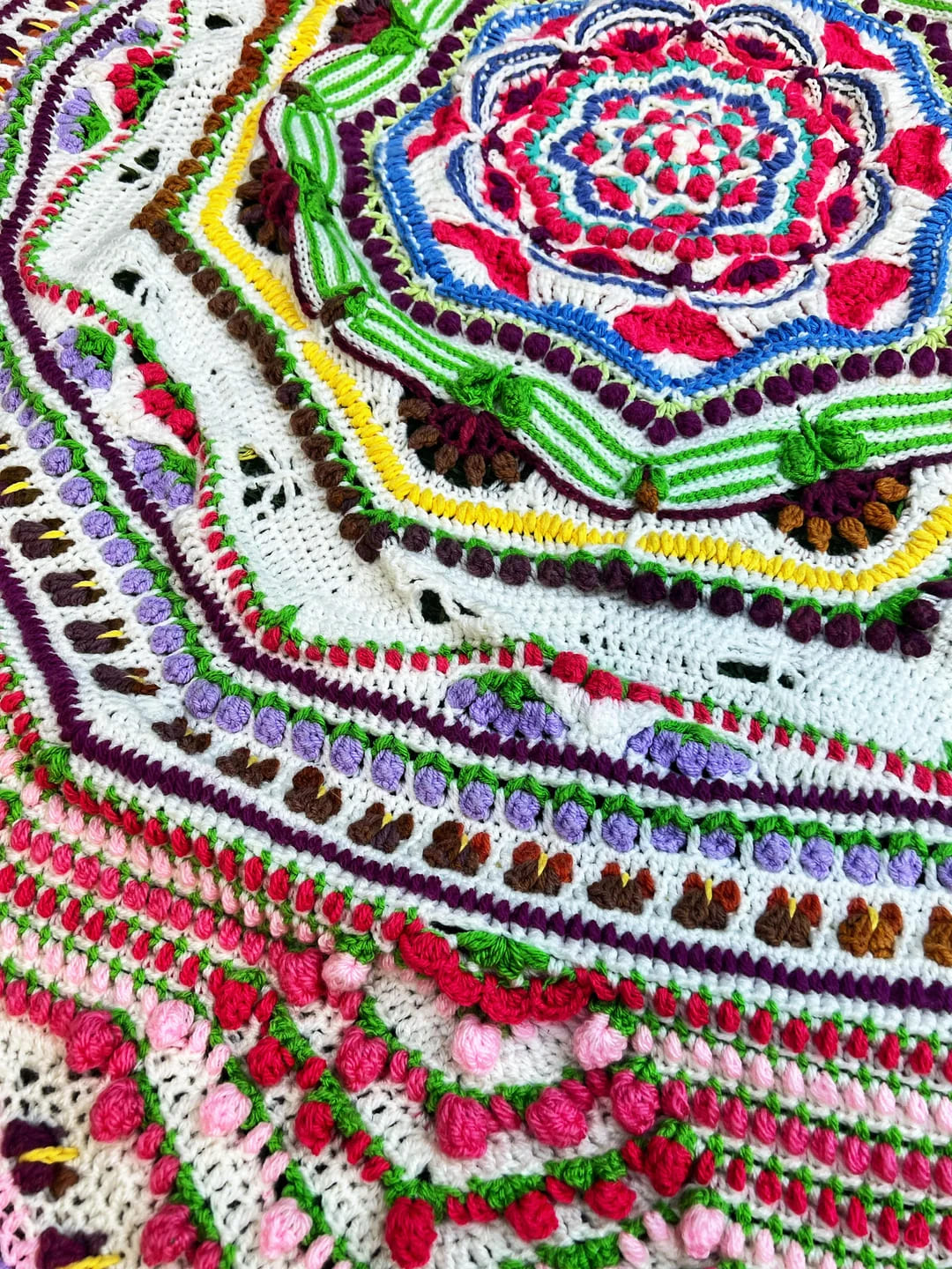 Petal Mandala Crochet Blanket Pattern