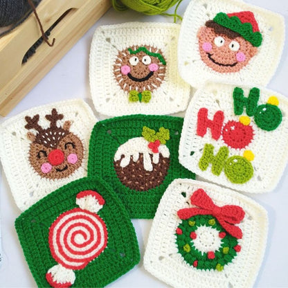Christmas Granny Squares Crochet Pattern Bundle