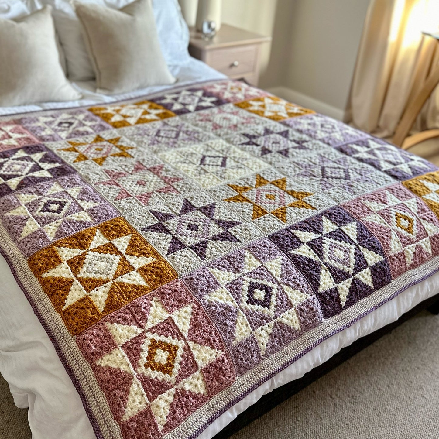 Whispering Stars Blanket Crochet Pattern