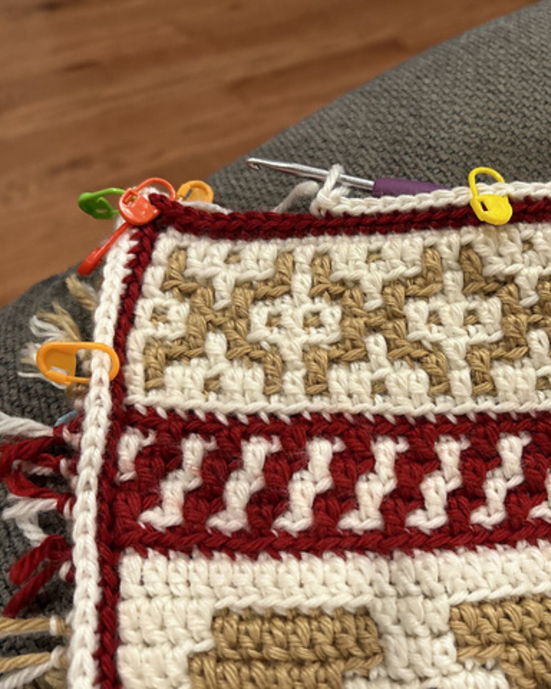 Mosaic Gingerbread Blanket Crochet Pattern