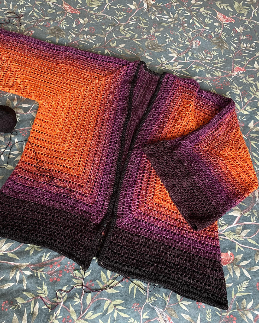 Midnight Ember Cardigan Crochet Pattern