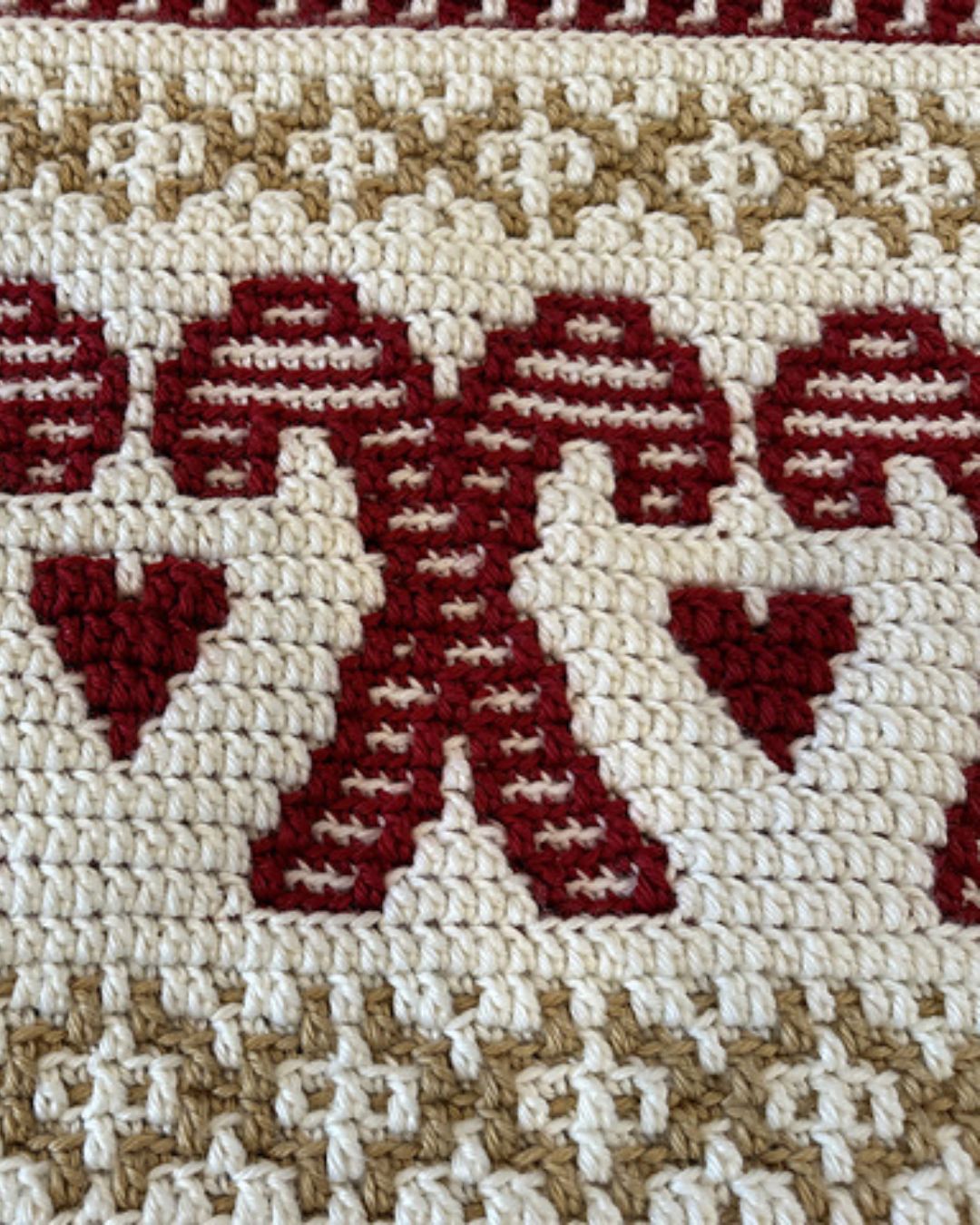 Mosaic Gingerbread Blanket Crochet Pattern