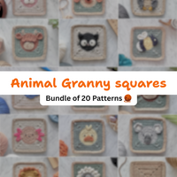 Animal Granny Square Pattern Bundle + Videos