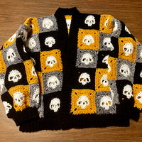 Granny Square Skull Sweater Crochet Pattern