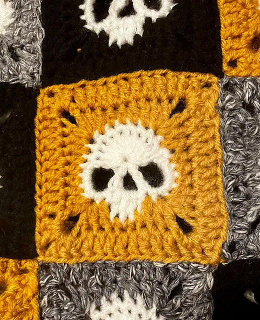 Granny Square Skull Sweater Crochet Pattern