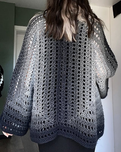 Midnight Ember Cardigan Crochet Pattern