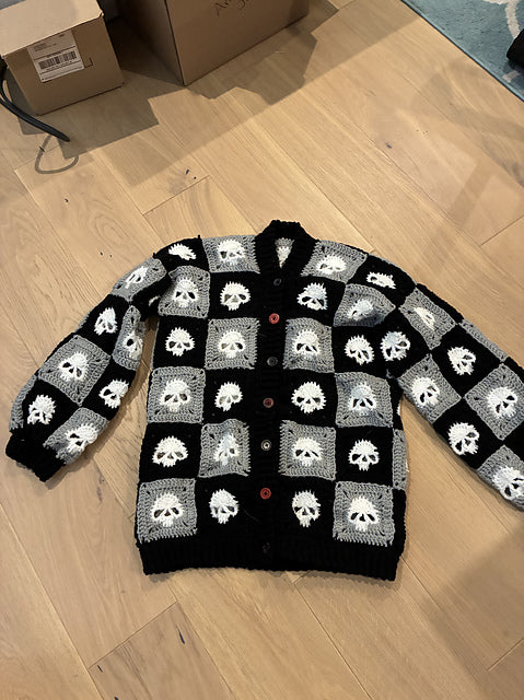 Granny Square Skull Sweater Crochet Pattern