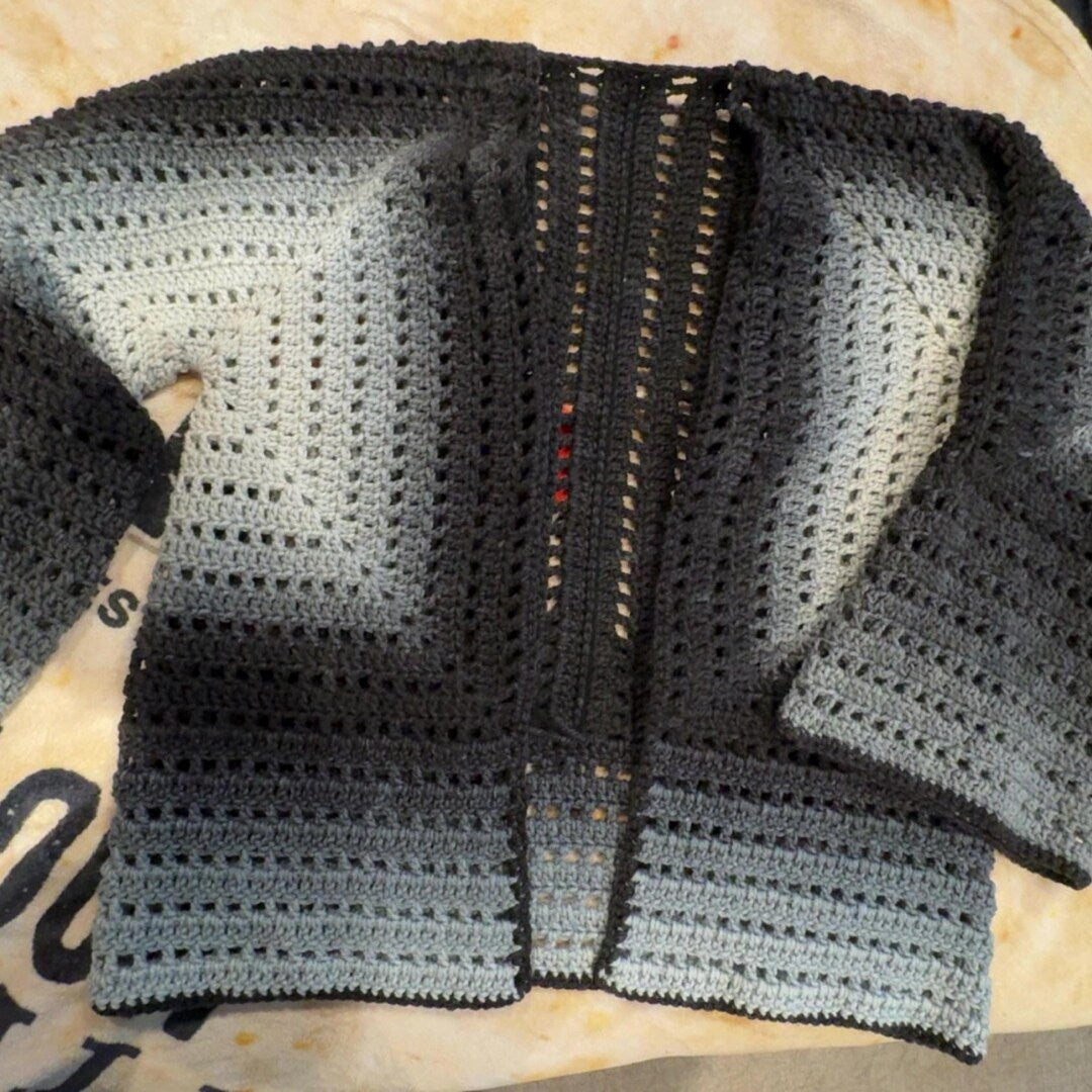 Midnight Ember Cardigan Crochet Pattern